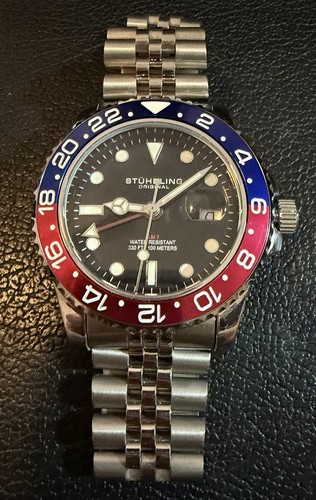 Stuhrling meridian 3968 gmt - stuhrling,