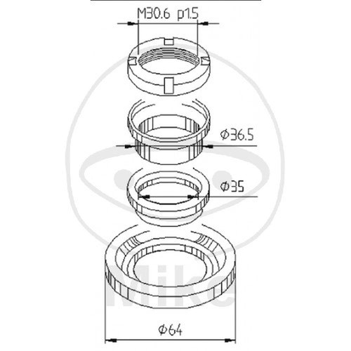 Steering bearing kit - bearing,