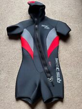 C22 Unisex Kids Seac Sub Wetsuit Shortie Lock Zip Seac Diving Pro Size Medium