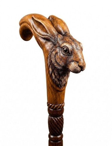Hand carved wooden - carved, walking