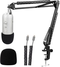 Quality Upgraded Blue Yeti Mic Stand with Pop Filter - Suspension Microphone Boo