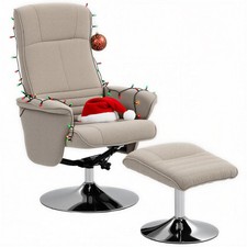 HOMCOM Upholstered Swivel