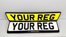 2x VOLKSWAGEN VW UV car number