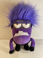 Despicable Me 2 Evil Minion Plush Purple 12” High - Very Good Condition - 0331
