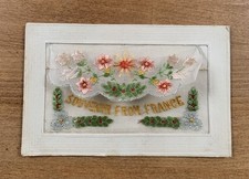 Vintage Silk WW1 Embroidered