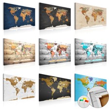 World map pinboard cork - world,