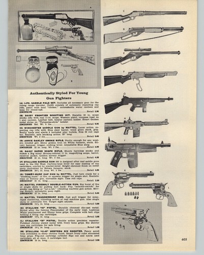 1959 paper toy guns - guns, rifles