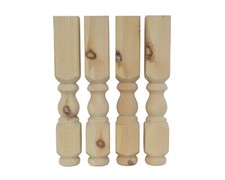 RUSTIC Solid Pine Refectory Coffee Table Legs Set of 4 Wooden 69*69*425mm R3RCP