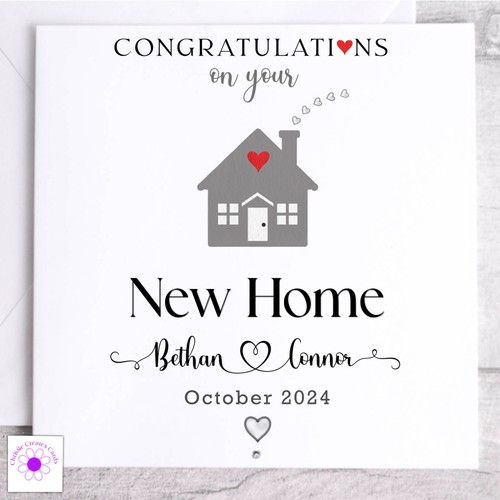 Personalised new home card - card,