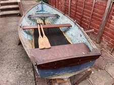 12ft GRPused rowing dinghy tender. With oars and rollocks