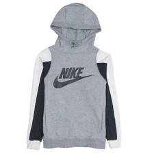 Nike 90's Center Middle Swoosh Pullover Hoodie XSmall Grey