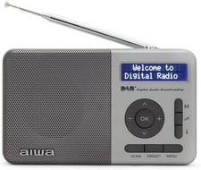 Aiwa RD-40DAB/SL Rechargeable Digital DAB+/FM Portable Radio Silver