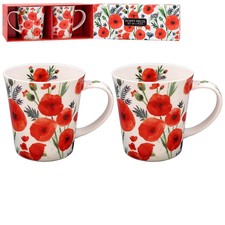 2 Poppies Mugs in Matching