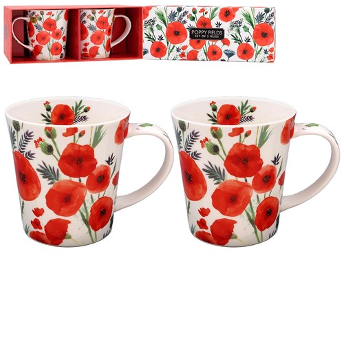 Poppies mugs matching - 2,