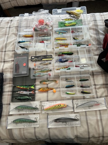 Fishing tackle box joblot - fishing,