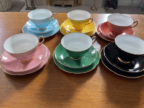 Vintage regency cups saucers - vintage,
