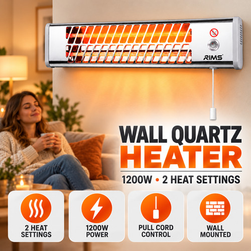 Quartz wall mounted heater - mounted,