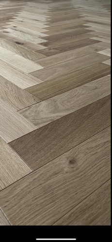 Natural oak herringbone - , real