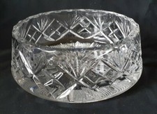 LARGE HEAVY CRYSTAL BOWL  8.5"