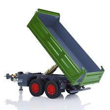 1:14 LESU 2 Axles RC Metal Trailer Hydraulic Dump Truck for Tractor Dumper Cars