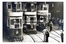 a0200 - Birmingham Trams 13 , 451 , 347 in Depot - print 6x4