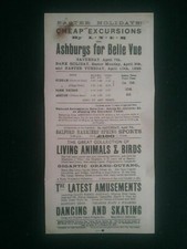 OLD STEAM RAILWAY POSTER CHEAP EXCURSIONS BY LNER TO ASHBURYS FOR BELLE VUE 1928