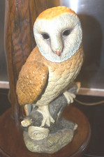 Lamp - Large Vintage Retro Ceramic Pot Ornamental Owl Lamp 22 inches tall 