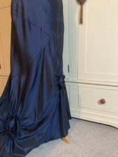 Per Una Blue Taffeta Skirt New