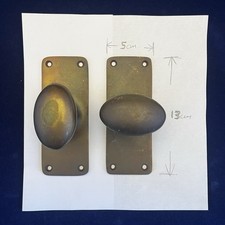 Antique Brass Oval Door Knobs