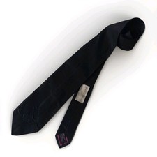 Vintage 80s 90s VIVIENNE WESTWOOD Accessories Orb Black Silk Tie - Made in Italy