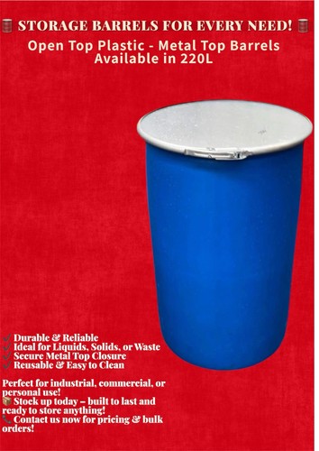220l storage barrel open top - barrel, /