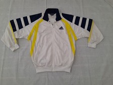 Adidas Track Jacket Medium White Y2K Detachable Sleeves Tracksuit Top 