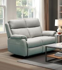 GREY Italian Leather 2 Seater