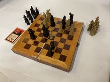 Wooden Chess Set With Medieval