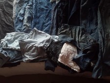 Denim Material Fabric Bundle For Sewing repairs Upcycling huge Lot Over 8 Kg