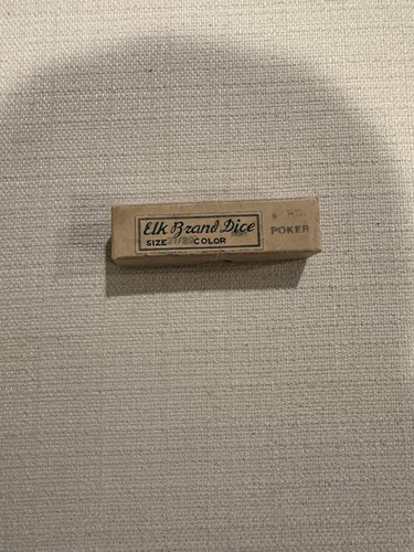 Vintage elk brand dice poker - dice,