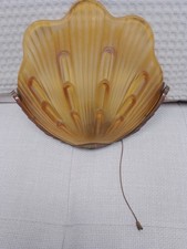 Art Deco Amber Glass  Shell