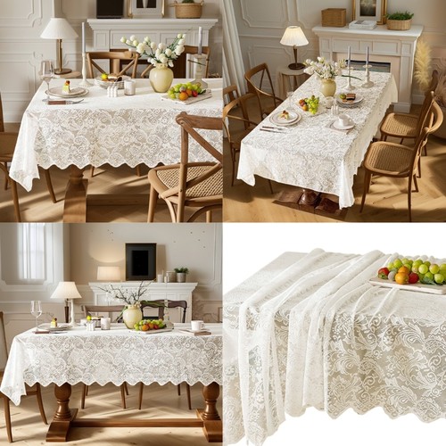 Rectangular lace tablecloth - lace,