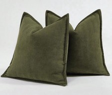 2x Olive Green Cushion Covers