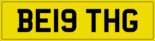 Beth number plate be19 - g,