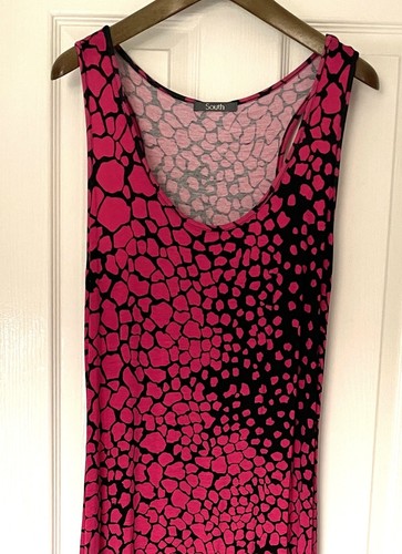 Pink black strapless maxi - pink,