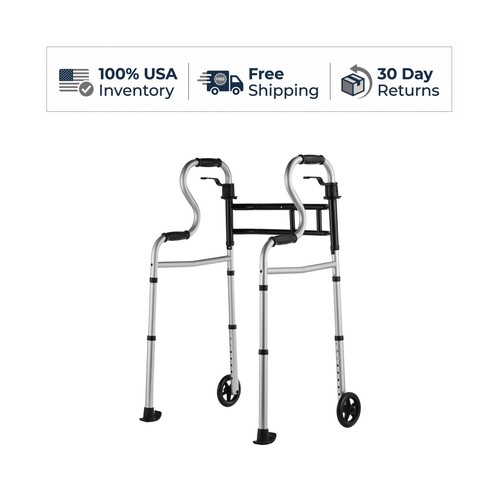 Folding walker wheels 1 - wheels, 3-in-1