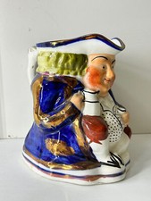 Allerton's Staffordshire England Large Ceramic Traditional Style Toby Jug 
