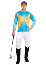 Adult Mens Blue Jockey Costume