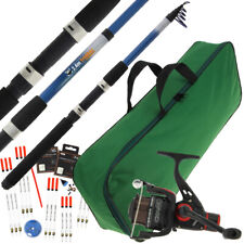 Travel Fishing Setup Telescopic 2.4m Rod and Reel & Tackle Coarse Sea & Holdall