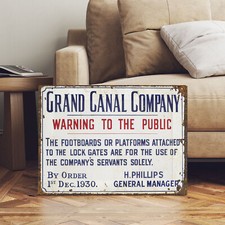 Vintage Style Boating Canal Narrow Boat Lock Keepers Sign