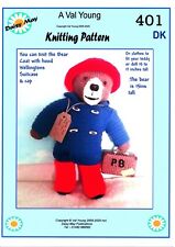 Paddington KNITTING PATTERNS FOR CLOTHES & TEDDY. to fit 15"/17" doll 401  & 402