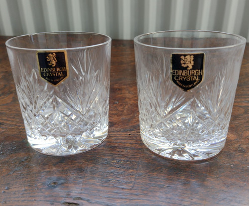 Vintage edinburgh crystal - vintage, pair