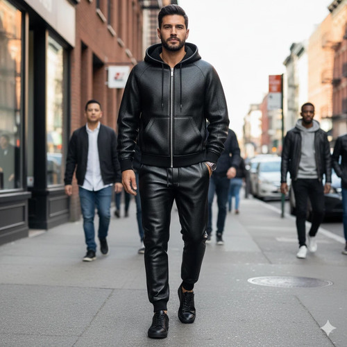 Men genuine lambskin leather - men's,