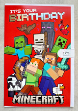 Minecraft Birthday Card Steve